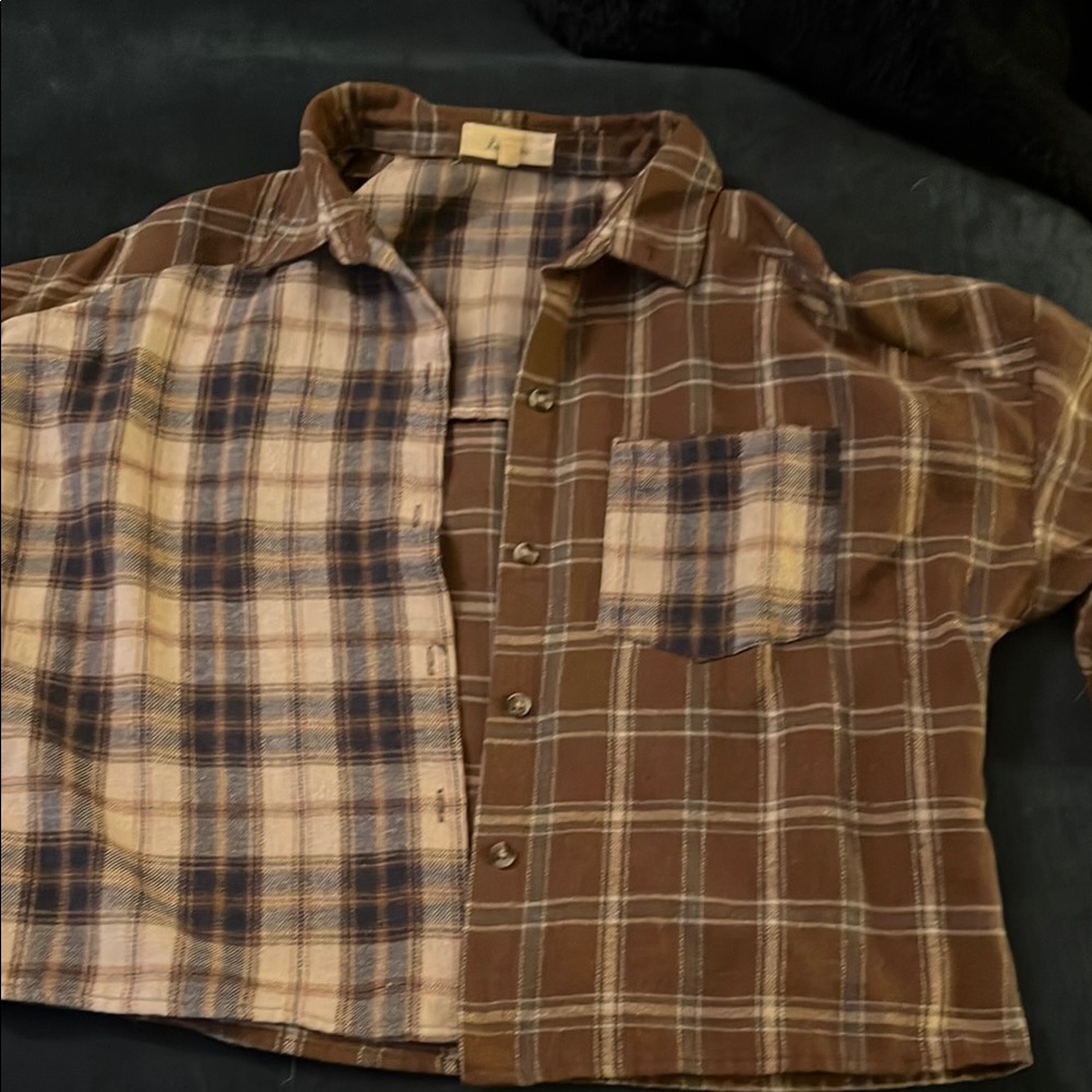 Love Notes Brown Casual Button Down Shirt